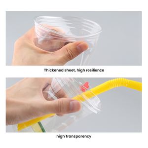 Tasses PLA biodégradables compostables de 12oz 360ml tasse à boire transparente épaissie écologique renouvelable pour l'utilisation de café de café - Product Image 2