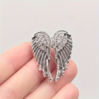 Broche simple en forme d'aile, accessoire de costume, mode féminine, haute couture, broche en strass, accessoire de corsage