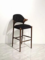 Tabourets de bar hauts en bois massif de style européen moderne, qualité commerciale, durables, avec garantie de 1 à 3 ans, pour les comptoirs de bar à domicile, les hôtels et les bars