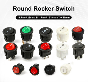 مفتاح هزاز دائري صغير أبيض 2 دبوس 2 موضع T100 55 مفتاح هزاز كحد أقصى. جهد 250vac - Product Image 3