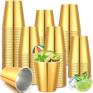 Gobelets à café jetables en gros, épais, en aluminium doré, 120 ml, gobelets en papier pour boissons chaudes à emporter - Product Image 1