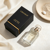 Boîte d'emballage de parfum de luxe de haute qualité personnalisée en usine, boîte cadeau rigide noire mate avec dorure à chaud