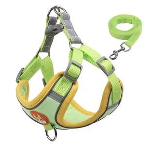 Josying Wholesale Fashionable Reflective Pet Harness Breathable Soft Suede Pet Vest Adjustable <b>Dog</b> Harness Leash Walking Buckles - Product Image 1