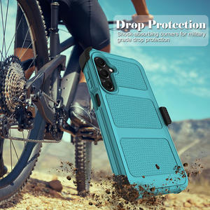 Étui de <span class=keywords><strong>téléphone</strong></span> portable robuste, résistant, résistant aux chocs, protection 360° avec clip de ceinture pour Samsung Galaxy A16 5G - Product Image 3