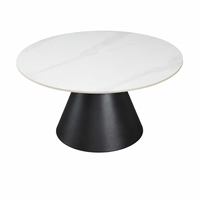 Table basse minimaliste en bois noir et blanc, durable, de haute qualité, multifonctionnelle, facile à assembler, pour salon moderne et simple