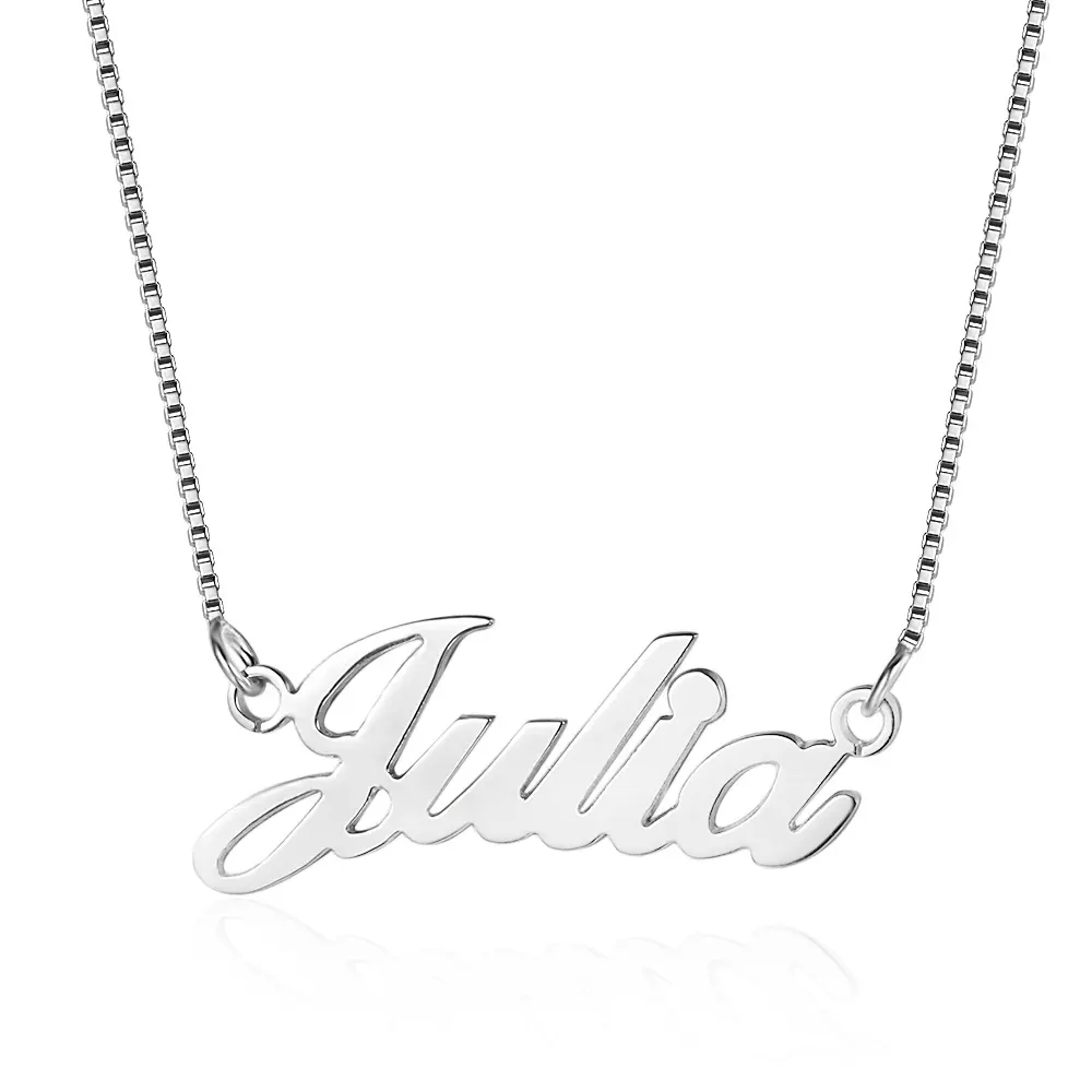 2024 Hot Selling Personalized Name Necklace Steel Chain Pendant Religious Style Women Perfect Christmas Valentine's Day Gift