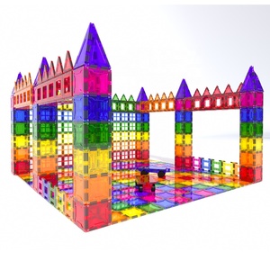 Tuiles magnétiques 100 pièces, bâtiments modernes, blocs de construction Montessori STEM pour enfants, ABS sûr, EN71 ASTM CPC CE, vente en gros OEM ODM - Product Image 1