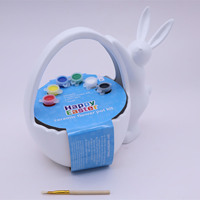 Pâques mignon Animal éducatif bricolage peinture ensemble peinture Kit Pot de fleur pour les adolescents