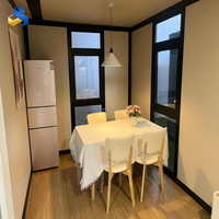 Expédition immédiate : Maison conteneur habitable extensible, modulaire, portable, préfabriquée, avec cuisine et salle de bain, en panneaux sandwich, pour écoles et gymnases modernes