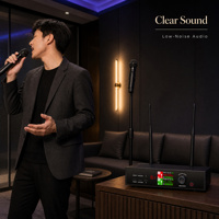 Système de microphone sans fil UHF professionnel T-U1, deux canaux, micro sans fil portable avec écran LCD pour les performances sur scène de l'église