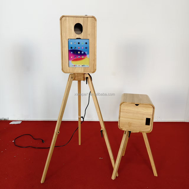 18.5 Inches Wood Self-Service Print Photo Booth for iPad SLR DSLR Camera Party Wedding