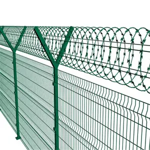 PVC 涂层 3d 弯曲丝网围栏面板
