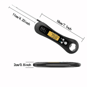 Termómetro de cocina <span class=keywords><strong>Digital</strong></span> impermeable plegable con pantalla <span class=keywords><strong>LCD</strong></span> retroiluminada multifuncional - Product Image 2
