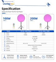 Ballon LED RGBW dynamique IP54 avec trépied, mode de couleur personnalisable, lampe pour jardin, banquet, mariage, festival, fête privée