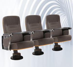 Silla de escalera de aula de <span class=keywords><strong>auditorio</strong></span> de teatro escolar moderno, asiento de tela con marco de aluminio, respaldo de madera maciza, sillón reclinable eléctrico inclinable - Product Image 4