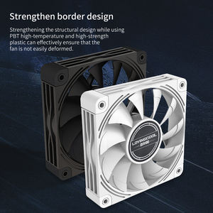 Lovingcoolブラックコンピューターケースファン5V3ピンコネクタデイジーチェーンPWM冷却ファン、ファン速度制御付き - Product Image 6