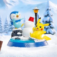 Caja Sorpresa de la Serie Pika Chu y Amigos, Mercancía de Anime, Figuras Coleccionables, Decoración de Escritorio, Regalo