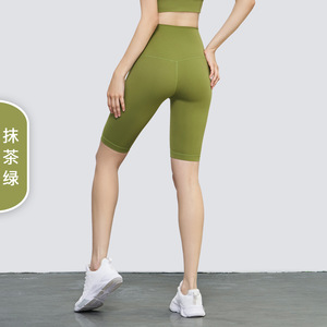 <span class=keywords><strong>Lulu</strong></span> No Front Seam 8 pulgadas Biker Shorts Control de barriga Pantalones para correr Entrenamiento Deportes atléticos Cintura alta Gimnasio Fitness Yoga Shorts - Product Image 6