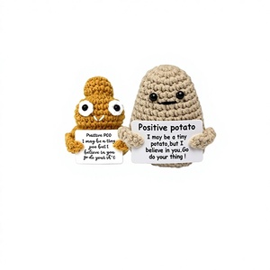 Figurines en laine tricotées à la main, finies, transfrontalières, avec cactus, pommes de terre, grenouilles aux grands yeux et ornements de type chapeau de <span class=keywords><strong>docteur</strong></span> - Product Image 1