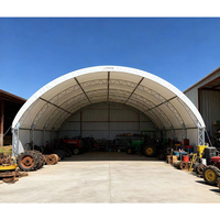 Tente de hangar industriel pour bâtiments en tissu à double treillis Tente de stockage en PVC pour l'entretien des équipements surdimensionnés