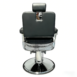 Sillón de Barbería y Peluquería Plegable y Retráctil de Cuero Moderno de Alta Gama <span class=keywords><strong>para</strong></span> Afeitado, Recorte Facial y Corte de Cabello - Product Image 6