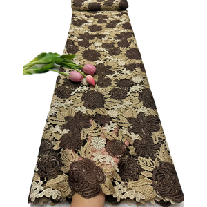 Tissu en dentelle soluble dans l'eau brodé NI.AI, dentelle guipure africaine de haute qualité pour la couture, destiné aux femmes nigérianes - Product Image 6