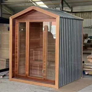 Sauna Exterior Moderna y Elegante de Madera Sólida para 2-4 Personas, Sauna Doméstica Transfronteriza, Cabina de Sauna con Embalaje en Caja de Madera, Producto de Venta Caliente - Product Image 4