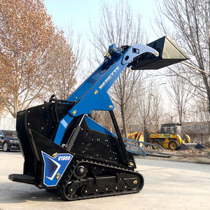 Вилочный погрузчик-боковой погрузчик V1000 с дизельным двигателем Kubota, мини-погрузчик с ковшом, грейфером, дистанционным управлением, цена - Product Image 6