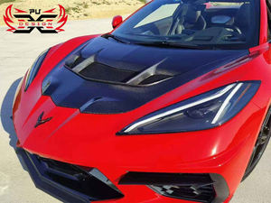 Cofano in Fibra di Carbonio Stile ZR1 per Chevrolet <span class=keywords><strong>Corvette</strong></span> C8, Accessori <span class=keywords><strong>Auto</strong></span>, Copertura Motore in Carbonio PU - Product Image 5