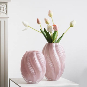 Hot Sale Cream Wind Glass <b>Vase</b> Pre-loved High-end Modern Minimalist Home Hydroponic Glass <b>Vase</b> - Product Image 3