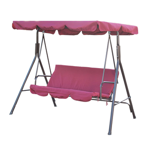 Customized Garden Outdoor Modern 3 Seat Red <b>Patio</b> <b>Swing</b> Furniture - Product Image 3