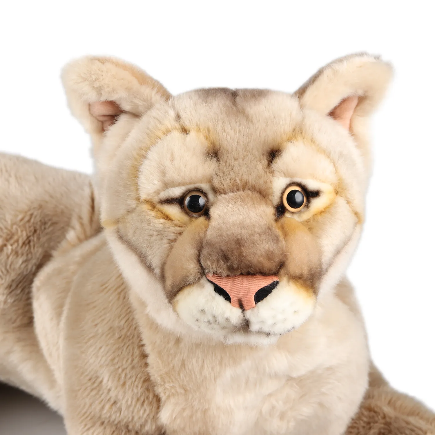 Juguetes de animales realistas personalizados, juguete de peluche de Puma flexible de algodón Pp suave para niños