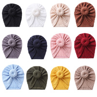 Nouveau-né beignets hiver chapeau automne tricoté coton bébé garçon casquette élastique Bonnet couvre-chef chapeaux cheveux accessoires fille