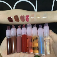 Gloss à lèvres OEM à l'acide hyaluronique, effet miroir, gel brillant, non collant, hydratant, plusieurs couleurs