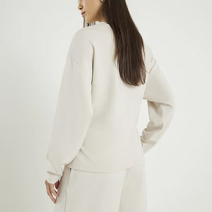 Ensemble haut à manches longues à nouer devant, moderne, dernier cri, sur mesure, de haute qualité, respirant, anti-boulochage, haut de gamme pour femmes - Product Image 4