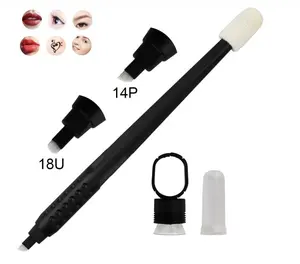 18u Permanent Make-up Einweg Microb lading Werkzeuge manuelle Tattoo Stift Micro blade Microb lading Stift