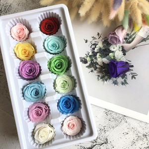 Vente chaude préservée vraie tête de Rose pour bricolage pour toujours boîte à fleurs Rose éternelle - Product Image 2