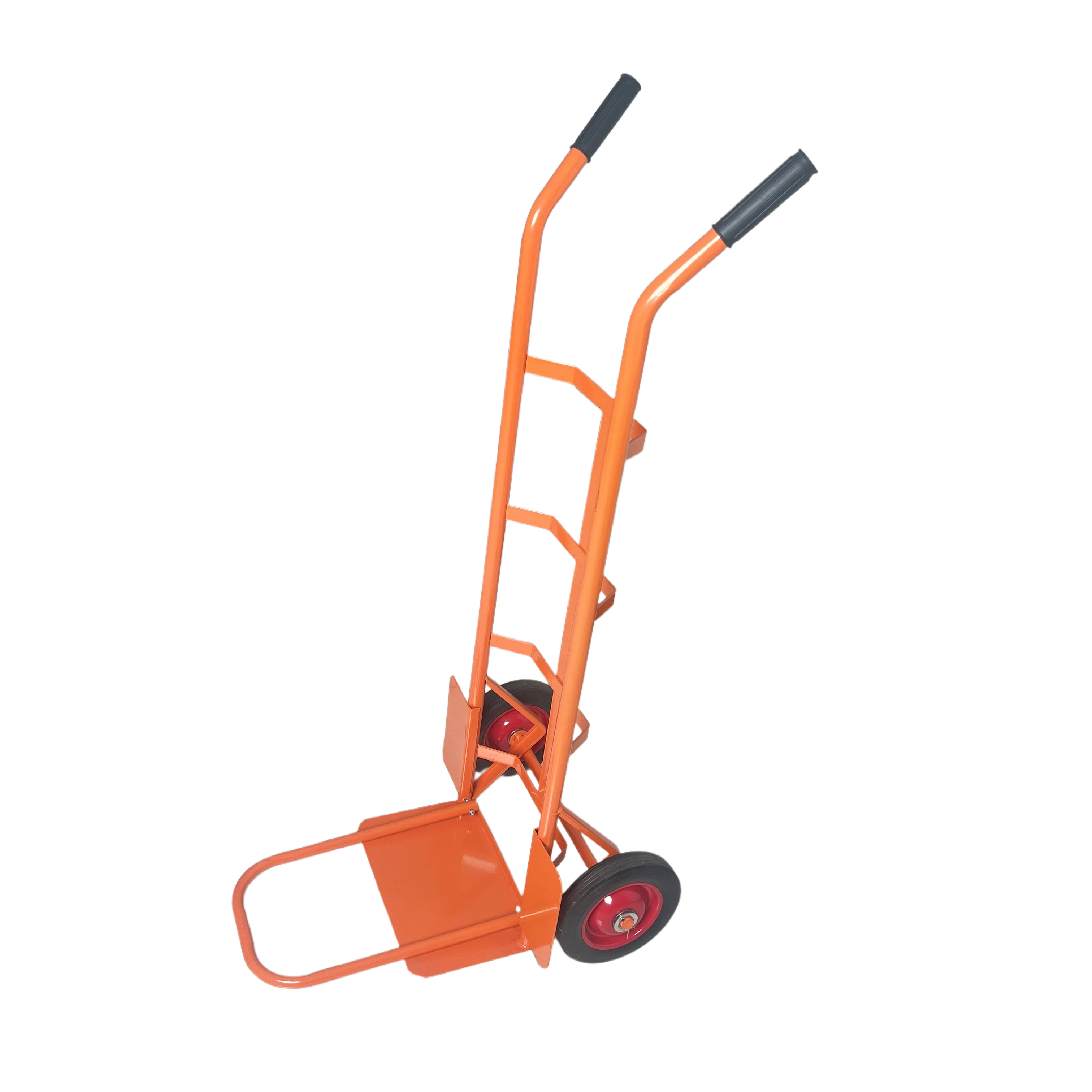 Industrial Steel Platform Two-Wheel Foldable Stackable Hand Trolley with 200kg Load Capacity Portable for Shopping & Storage