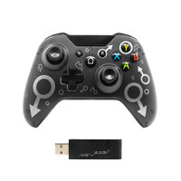 Manette de jeu ergonomique sans fil 2,4 GHz avec bouton Turbo, prise casque, moteur de vibration et détection de mouvement six axes pour PC