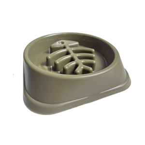 Mangkuk hewan peliharaan anjing pengumpan lambat dapat disesuaikan plastik makanan antiselip premium polos - Product Image 5