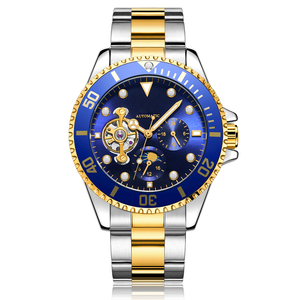 Montres de luxe pour hommes à remontage automatique Tourbillon mécanique, montres de plongée pour hommes, montres personnalisées avec logo, mouvement automatique lumineux étanche - Product Image 2