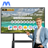 Pizarra Interactiva MIDA, Panel Inteligente con Pantalla Táctil de 110 Pulgadas, Pizarra Blanca Interactiva para Hoteles, Reuniones, Educación en Línea