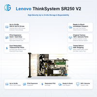 Server Rak Lenovo ThinkSystem SR250 V2 1U 1-Socket Intel Xeon E-2300 DDR4 4 DIMM 10 SFF