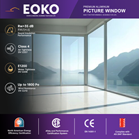 Fenêtres panoramiques fixes EOKO Premium insonorisées, grandes fenêtres à double vitrage, cadre en aluminium, pour bâtiments commerciaux