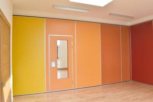 Mampara Plegable para Habitaciones, Diseño de Aislamiento Acústico Móvil, Pared Divisoria Deslizante, Plegable y Flexible para Salas de Conferencias y Escuelas - Product Image 5