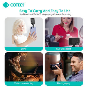 COTECi - Luz de Relleno Portátil de 10 Colores, Luz Blanca Cálida Natural, Tricolor, Aurora, Atenuación Oscura, para Fotografía con Teléfono, Selfie, Fuente de Alimentación - Voltaje - Product Image 6