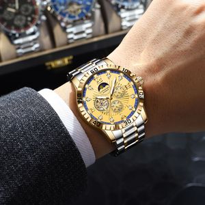 Montre mécanique The Lorraine <span class=keywords><strong>Marquis</strong></span> pour homme, montre automatique pour homme, tourbillon, phase de lune multifonctionnelle - Product Image 3