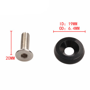 M6 Screw With <b>Washer</b> 20mm Length 19mm ID 6.4mm OD For <b>Car</b> Replacement Repair Metal Fastener Auto Part - Product Image 1