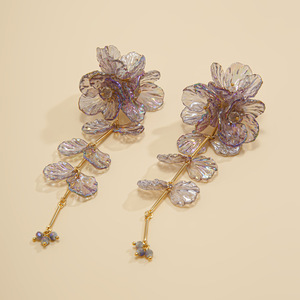 Đơn giản chói nhựa tua hoa <span class=keywords><strong>dangle</strong></span> Bông tai - Product Image 5