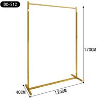 Porte-vêtements modulaire en acier inoxydable plaqué or PVD personnalisé pour boutique haut de gamme